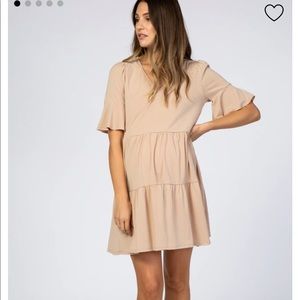 Pink blush taupe dress